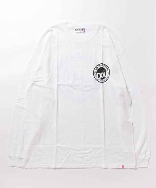 DOUBLE STEAL（ダブルスティール）の「Big Round DOU 長袖 Tシャツ（Tシャツ/カットソー・メンズ・ブラック/ホワイト×ブラック/ホワイト×レッド・LARGE/MEDIUM/X-LARGE）」の3枚目の写真