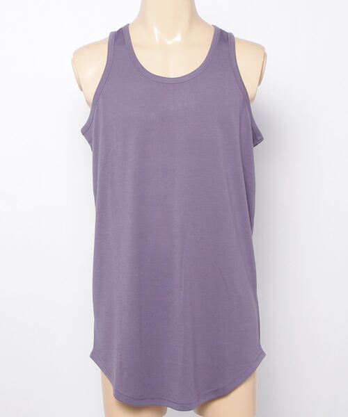 MinoriTY（マイノリティ）の「【MinoriTY】タンクトップ ロング丈 裾ラウンドタイプ  レイヤード Tシャツ重ね着用 ノースリーブ メンズ（タンクトップ・メンズ・ホワイト/ライトグレー/ブラック/ピンク/モカ/ブラック×ホワイト/ラベンダー・M/L）」の17枚目の写真