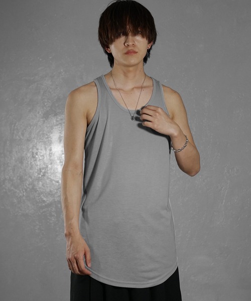 セール】【MinoriTY】タンクトップ ロング丈 裾ラウンドタイプ