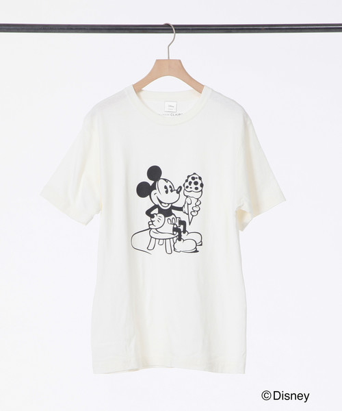 Disney ディズニー の ピグメントミッキーアイスクリームtシャツ Tシャツ カットソー Wear