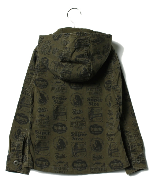 JOEY HYSTERIC（ジョーイヒステリック）の「ワッペン付ストレッチチノ 長袖ミリタリーSH（シャツ/ブラウス・キッズ・ベージュ/カーキ・SMALL/MEDIUM）」の3枚目の写真