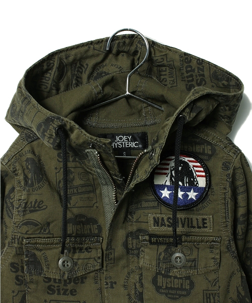 JOEY HYSTERIC（ジョーイヒステリック）の「ワッペン付ストレッチチノ 長袖ミリタリーSH（シャツ/ブラウス・キッズ・ベージュ/カーキ・SMALL/MEDIUM）」の4枚目の写真