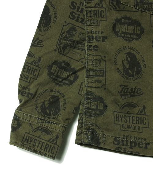 JOEY HYSTERIC（ジョーイヒステリック）の「ワッペン付ストレッチチノ 長袖ミリタリーSH（シャツ/ブラウス・キッズ・ベージュ/カーキ・SMALL/MEDIUM）」の5枚目の写真