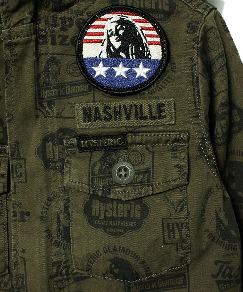 JOEY HYSTERIC（ジョーイヒステリック）の「ワッペン付ストレッチチノ 長袖ミリタリーSH（シャツ/ブラウス・キッズ・ベージュ/カーキ・SMALL/MEDIUM）」の6枚目の写真