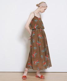 HELIOPOLE（エリオポール）の「ボタニカルフラワー柄レイヤードキャミワンピース（ワンピース）」