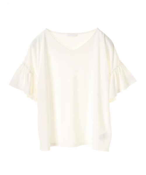 AMERICAN HOLIC(アメリカンホリック)の「・袖フリルカットプルオーバー(Tシャツ/カットソー・レディース・ブラック/オフホワイト/ブルー/グレー系その他・FREE)」の15枚目の写真