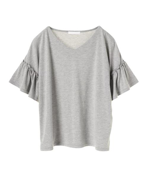AMERICAN HOLIC(アメリカンホリック)の「・袖フリルカットプルオーバー(Tシャツ/カットソー・レディース・ブラック/オフホワイト/ブルー/グレー系その他・FREE)」の14枚目の写真