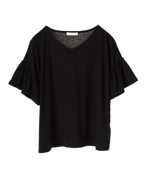 AMERICAN HOLIC(アメリカンホリック)の「・袖フリルカットプルオーバー(Tシャツ/カットソー・レディース・ブラック/オフホワイト/ブルー/グレー系その他・FREE)」の13枚目の写真