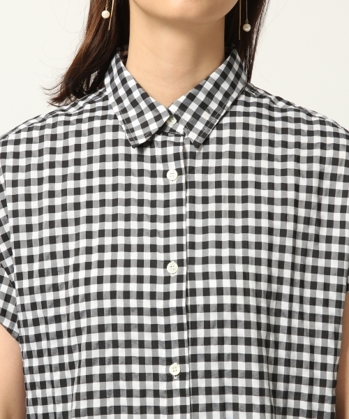 GLOBAL WORK(グローバルワーク)の「ロングシャツワンピースチェック/787731(ワンピース・レディース・その他/スカイブルー/パープル系その他2・FREE)」の11枚目の写真