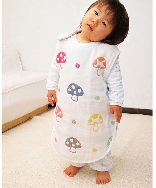【Hoppettaホッペッタ】 champignon ふくふく6重ガーゼ ベビースリーパー ラッピング済ギフトセット（ベビーギフト）｜Hoppetta（ホッペッタ）