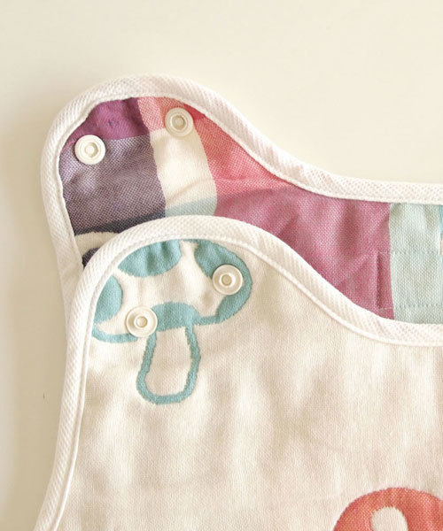 【Hoppettaホッペッタ】 champignon ふくふく6重ガーゼ ベビースリーパー ラッピング済ギフトセット（ベビーギフト）｜Hoppetta（ホッペッタ）