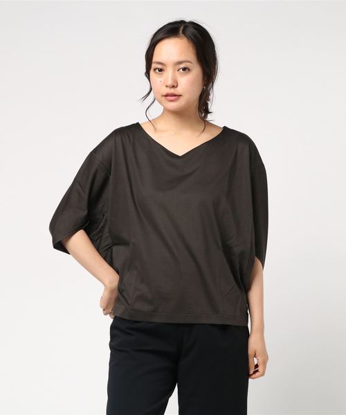 RIVE DROITE（リヴドロワ）の「プリマシャインワイドカットソー（Tシャツ/カットソー・レディース・ネイビー/ライトグレー/チャコールグレー・FREE）」の6枚目の写真