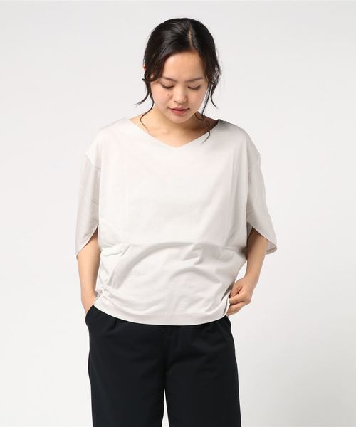 RIVE DROITE（リヴドロワ）の「プリマシャインワイドカットソー（Tシャツ/カットソー・レディース・ネイビー/ライトグレー/チャコールグレー・FREE）」の7枚目の写真