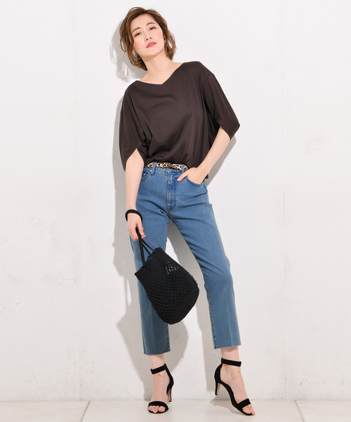 RIVE DROITE（リヴドロワ）の「プリマシャインワイドカットソー（Tシャツ/カットソー・レディース・ネイビー/ライトグレー/チャコールグレー・FREE）」の8枚目の写真