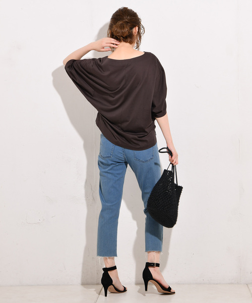 RIVE DROITE（リヴドロワ）の「プリマシャインワイドカットソー（Tシャツ/カットソー・レディース・ネイビー/ライトグレー/チャコールグレー・FREE）」の10枚目の写真