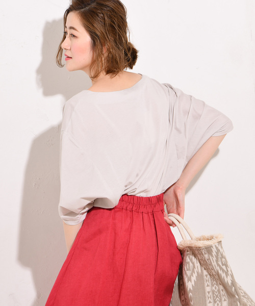 RIVE DROITE（リヴドロワ）の「プリマシャインワイドカットソー（Tシャツ/カットソー・レディース・ネイビー/ライトグレー/チャコールグレー・FREE）」の11枚目の写真