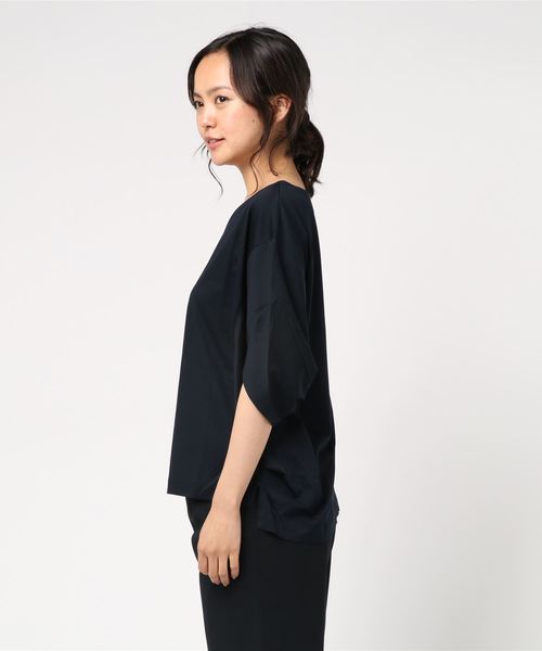 RIVE DROITE（リヴドロワ）の「プリマシャインワイドカットソー（Tシャツ/カットソー・レディース・ネイビー/ライトグレー/チャコールグレー・FREE）」の4枚目の写真