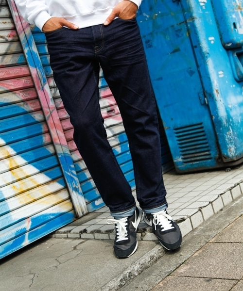 BAYFLOW（ベイフロー）の「ストレッチベーシックデニム 18AW（デニムパンツ・メンズ・オフホワイト/ダークブルー/サックスブルー・SMALL/MEDIUM/LARGE）」の3枚目の写真