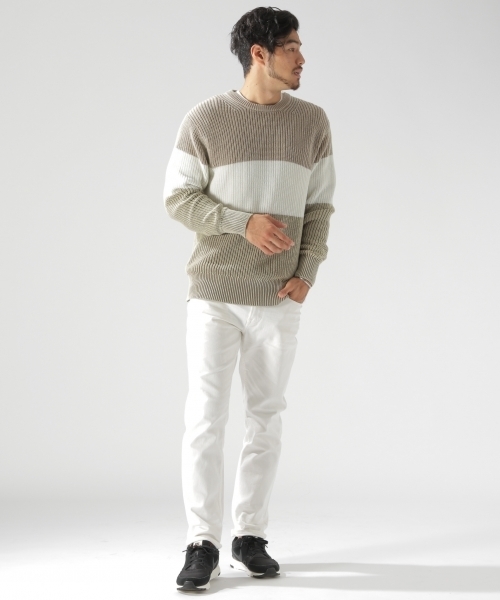 BAYFLOW（ベイフロー）の「ストレッチベーシックデニム 18AW（デニムパンツ・メンズ・オフホワイト/ダークブルー/サックスブルー・SMALL/MEDIUM/LARGE）」の7枚目の写真