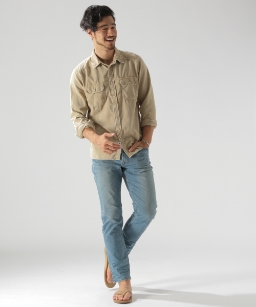 BAYFLOW（ベイフロー）の「ストレッチベーシックデニム 18AW（デニムパンツ・メンズ・オフホワイト/ダークブルー/サックスブルー・SMALL/MEDIUM/LARGE）」の8枚目の写真