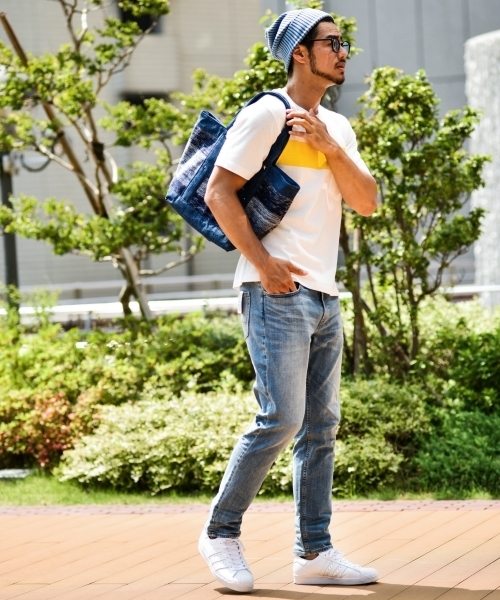 BAYFLOW（ベイフロー）の「ストレッチベーシックデニム 18AW（デニムパンツ・メンズ・オフホワイト/ダークブルー/サックスブルー・SMALL/MEDIUM/LARGE）」の6枚目の写真