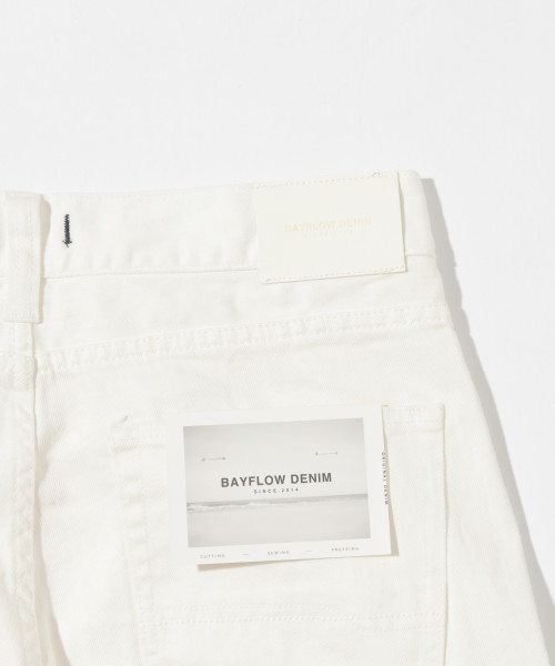 BAYFLOW（ベイフロー）の「ストレッチベーシックデニム 18AW（デニムパンツ・メンズ・オフホワイト/ダークブルー/サックスブルー・SMALL/MEDIUM/LARGE）」の4枚目の写真