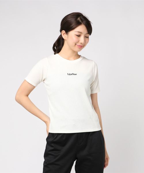 WEGO(ウィゴー)の「WEGO/刺繍ロゴリブTシャツ(Tシャツ/カットソー・レディース・ブラウン/ワイン/ブラック/オフホワイト・FREE)」の15枚目の写真