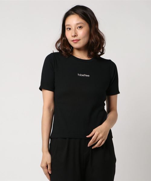 WEGO(ウィゴー)の「WEGO/刺繍ロゴリブTシャツ(Tシャツ/カットソー・レディース・ブラウン/ワイン/ブラック/オフホワイト・FREE)」の16枚目の写真
