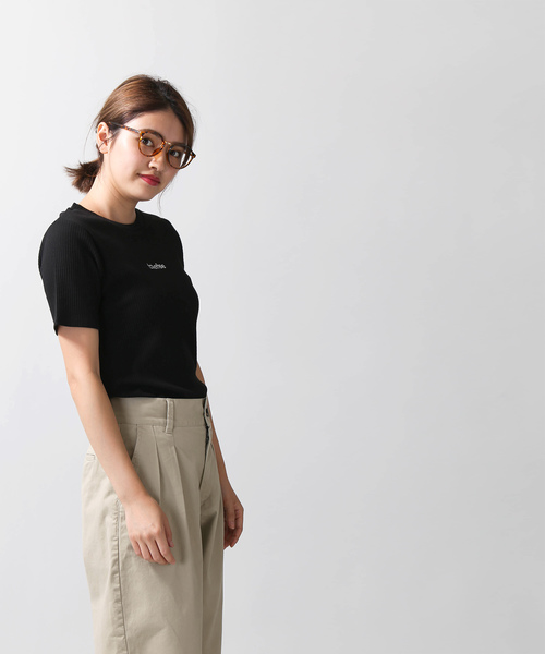 WEGO(ウィゴー)の「WEGO/刺繍ロゴリブTシャツ(Tシャツ/カットソー・レディース・ブラウン/ワイン/ブラック/オフホワイト・FREE)」の11枚目の写真