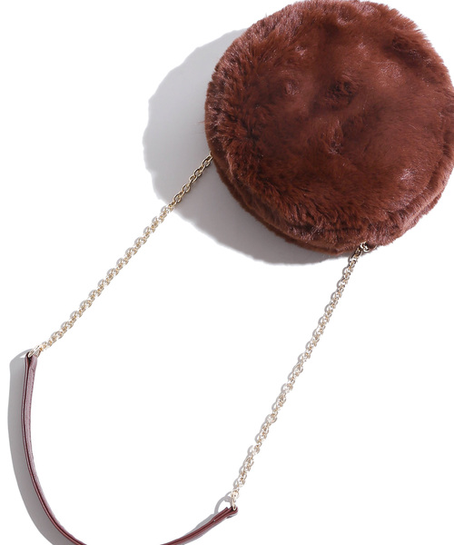 WEGO(ウィゴー)の「WEGO/サークルファーミニショルダーバッグ(ショルダーバッグ・レディース・ブラック/ダークグリーン/ベージュ/ブラウン/グレー/ピンク/アイボリー/ワイン・FREE)」の5枚目の写真