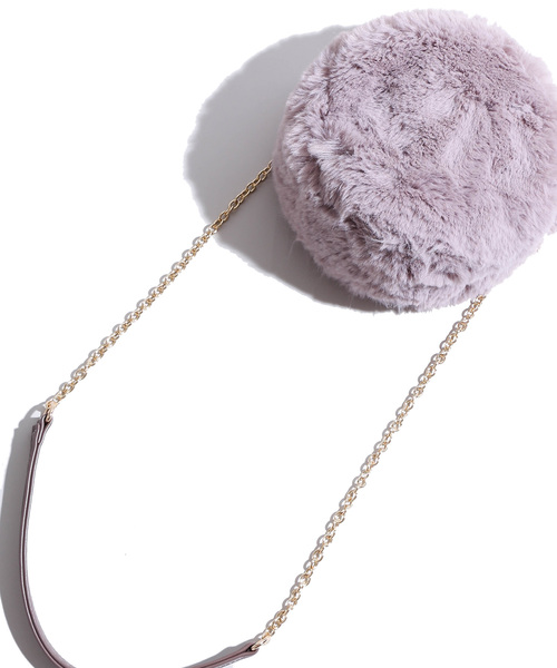 WEGO(ウィゴー)の「WEGO/サークルファーミニショルダーバッグ(ショルダーバッグ・レディース・ブラック/ダークグリーン/ベージュ/ブラウン/グレー/ピンク/アイボリー/ワイン・FREE)」の4枚目の写真