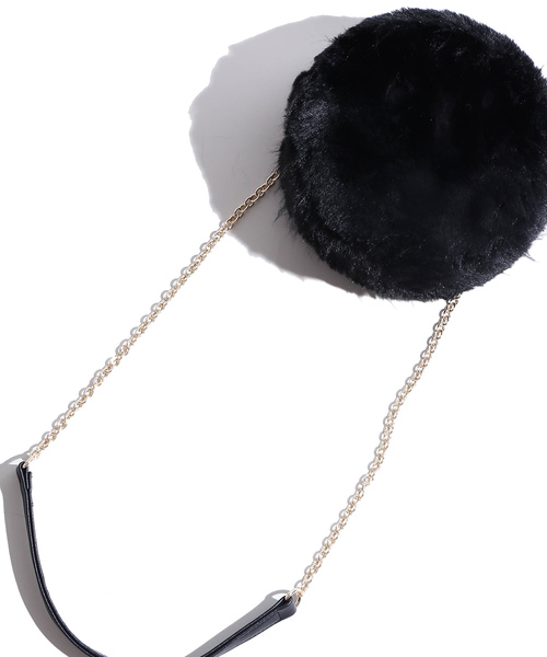 WEGO(ウィゴー)の「WEGO/サークルファーミニショルダーバッグ(ショルダーバッグ・レディース・ブラック/ダークグリーン/ベージュ/ブラウン/グレー/ピンク/アイボリー/ワイン・FREE)」の3枚目の写真