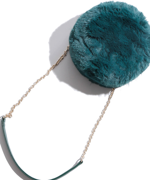 WEGO(ウィゴー)の「WEGO/サークルファーミニショルダーバッグ(ショルダーバッグ・レディース・ブラック/ダークグリーン/ベージュ/ブラウン/グレー/ピンク/アイボリー/ワイン・FREE)」の1枚目の写真