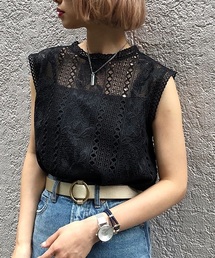 PAGEBOY | ケミカルレースハイネックノースリーブ(シャツ/ブラウス)