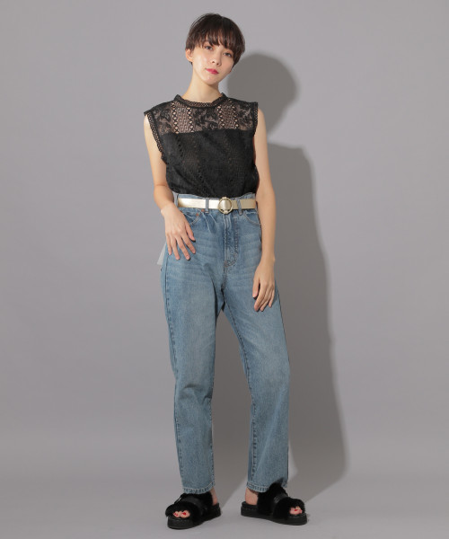 PAGEBOY(ページボーイ)の「ケミカルレースハイネックノースリーブ(シャツ/ブラウス・レディース・ホワイト/ブラック/レッド・FREE)」の10枚目の写真