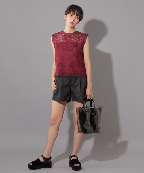 PAGEBOY(ページボーイ)の「ケミカルレースハイネックノースリーブ(シャツ/ブラウス・レディース・ホワイト/ブラック/レッド・FREE)」の11枚目の写真