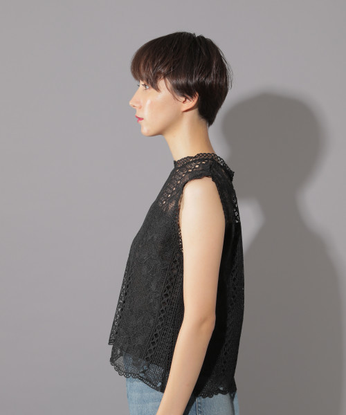 PAGEBOY(ページボーイ)の「ケミカルレースハイネックノースリーブ(シャツ/ブラウス・レディース・ホワイト/ブラック/レッド・FREE)」の13枚目の写真