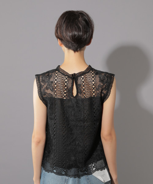 PAGEBOY(ページボーイ)の「ケミカルレースハイネックノースリーブ(シャツ/ブラウス・レディース・ホワイト/ブラック/レッド・FREE)」の14枚目の写真