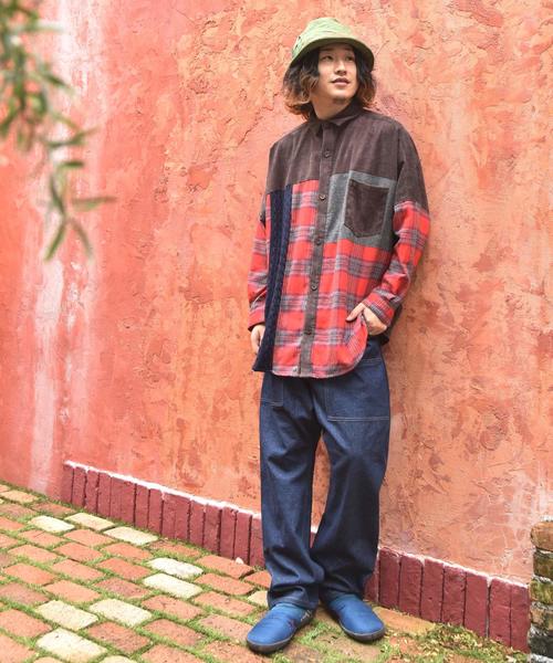 チャイハネ（チャイハネ）の「【チャイハネ】エスニックパッチワークスリッポン メンズサイズ（スリッポン・メンズ・ネイビー/カーキ/マスタード・MEDIUM/LARGE）」の8枚目の写真