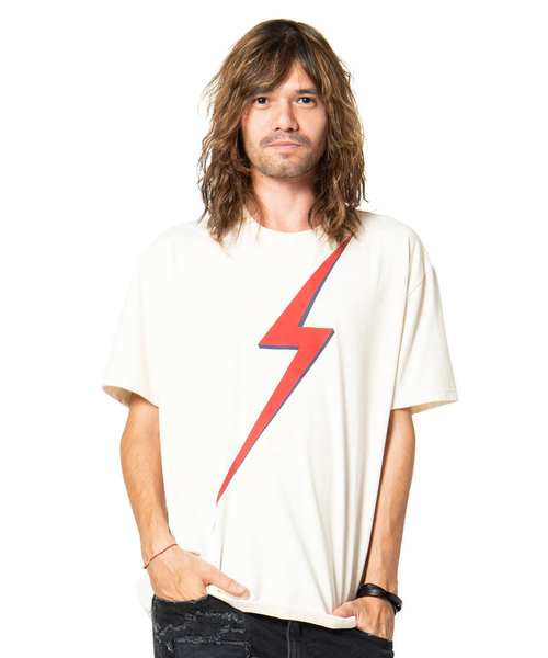 glamb(グラム)の「【glamb】ライトニングボルトカットソー(Tシャツ/カットソー・メンズ・オレンジ/ブラック/ホワイト・2/0/3/4/1)」の2枚目の写真