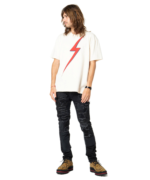 glamb(グラム)の「【glamb】ライトニングボルトカットソー(Tシャツ/カットソー・メンズ・オレンジ/ブラック/ホワイト・2/0/3/4/1)」の9枚目の写真