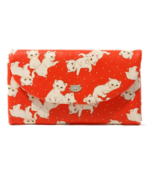 タグ付新品 フランシュリッペ 折り財布 うじゃうじゃねこ パープル 