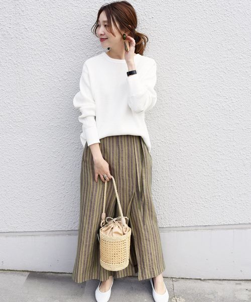 SHIPS(シップス)の「ヘビーワッフルプルオーバー◇(Tシャツ/カットソー・レディース・オフホワイト/ブラック/ラベンダー・ONE SIZE)」の5枚目の写真