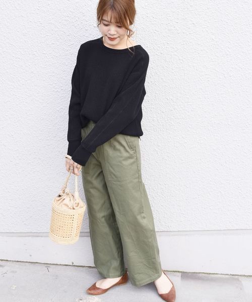 SHIPS(シップス)の「ヘビーワッフルプルオーバー◇(Tシャツ/カットソー・レディース・オフホワイト/ブラック/ラベンダー・ONE SIZE)」の13枚目の写真