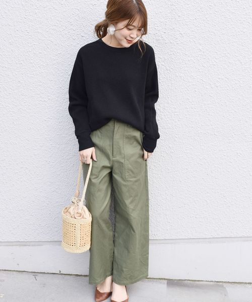 SHIPS(シップス)の「ヘビーワッフルプルオーバー◇(Tシャツ/カットソー・レディース・オフホワイト/ブラック/ラベンダー・ONE SIZE)」の14枚目の写真