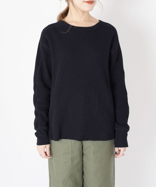 SHIPS(シップス)の「ヘビーワッフルプルオーバー◇(Tシャツ/カットソー・レディース・オフホワイト/ブラック/ラベンダー・ONE SIZE)」の15枚目の写真