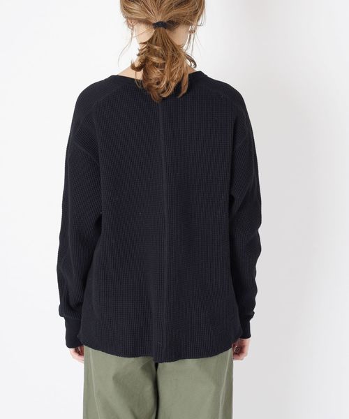 SHIPS(シップス)の「ヘビーワッフルプルオーバー◇(Tシャツ/カットソー・レディース・オフホワイト/ブラック/ラベンダー・ONE SIZE)」の17枚目の写真