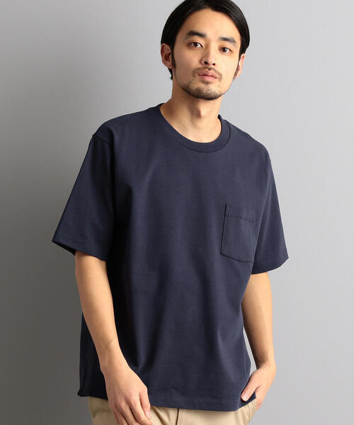 green label relaxing（グリーンレーベルリラクシング）の「SC ヘビーウェイト クルー 半袖　Tシャツ（Tシャツ/カットソー・メンズ・ライトブルー/ホワイト/オレンジ/コバルトブルー/ワインレッド/ライム/オレンジ系その他/ベージュ/ネイビー/ブラック/マスタード/ロイヤルブルー・M/S/XL/L）」の9枚目の写真