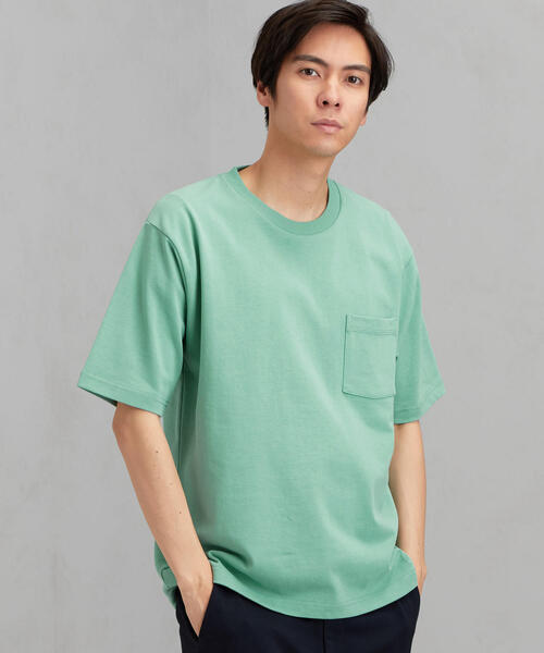 green label relaxing（グリーンレーベルリラクシング）の「SC ヘビーウェイト クルー 半袖　Tシャツ（Tシャツ/カットソー・メンズ・ライトブルー/ホワイト/オレンジ/コバルトブルー/ワインレッド/ライム/オレンジ系その他/ベージュ/ネイビー/ブラック/マスタード/ロイヤルブルー・M/S/XL/L）」の5枚目の写真