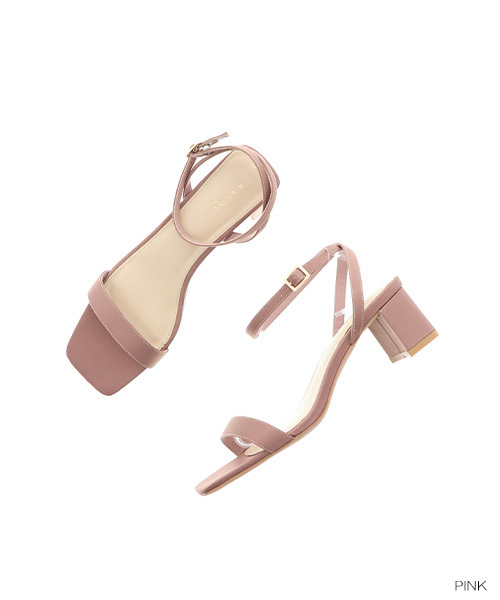 RANDA（ランダ）の「スクエアトゥストラップサンダル（サンダル・レディース・ブラック/ベージュ/パープル/ピンク/ドット・S/M/L/LL）」の4枚目の写真